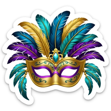 mascara de carnaval sticker