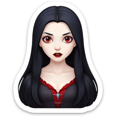 girl vampire with long hair  sticker