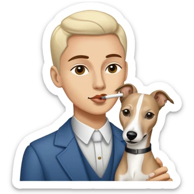 Whippet smoking  sticker