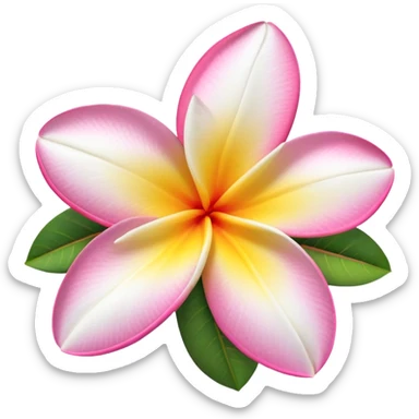 plumeria without yellow center sticker