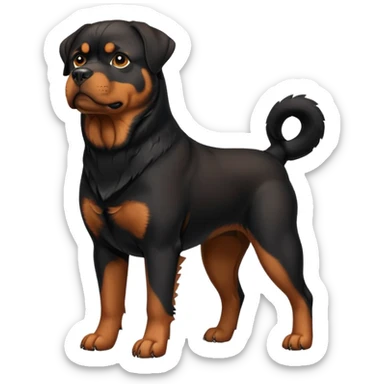 dog rottweiler full body sticker