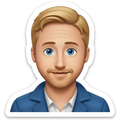 Ryan Gosling with blue eyes sticker