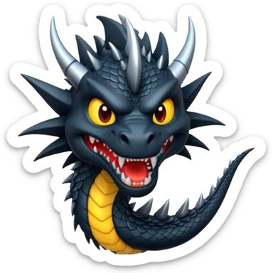 black dragon like fury sticker