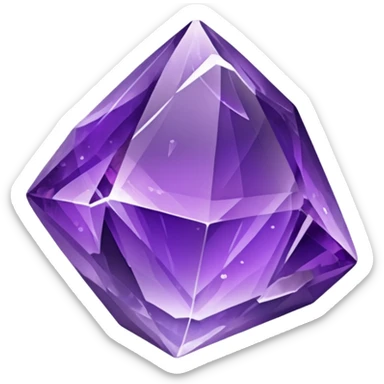 Amethyst crystal rock sticker