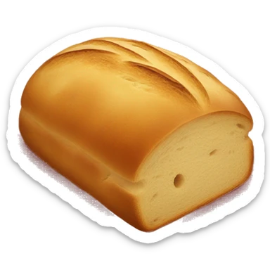 freshly baked bread on a red towel sticker