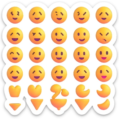 Combine both characters into one 3D emoji, keeping the original 3D emoji style unchanged. Place them together in a single emoji-style image. sticker