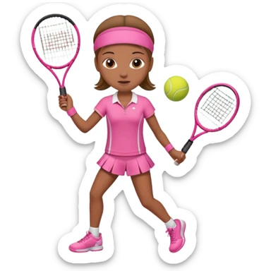 tennis player with pink outfit sticker