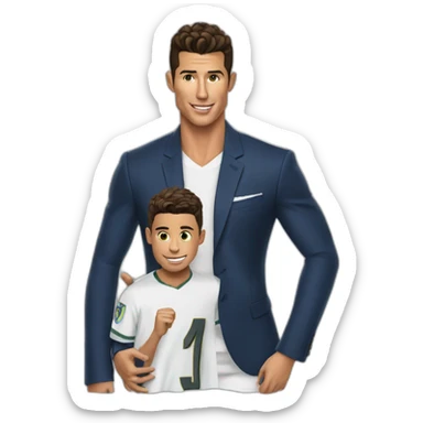 Cristiano avec son fils sticker