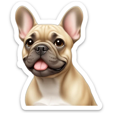 French bulldog fawn colour sticker