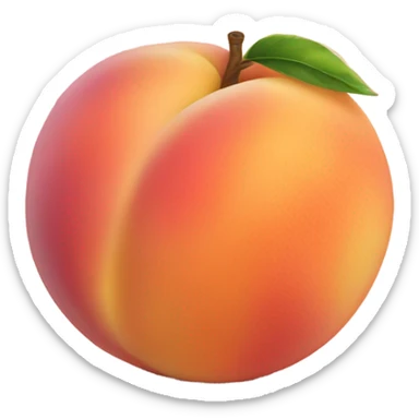 Peach fruit sticker