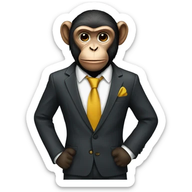 Monkey in a suit sticker