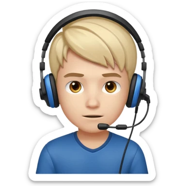 Boy gamer with headset











 sticker