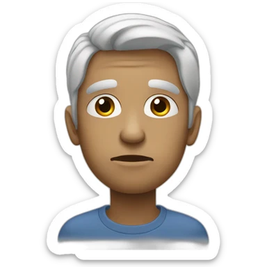 Humain gené triste et content  sticker