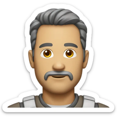 basic game character template, man, front, FS sticker