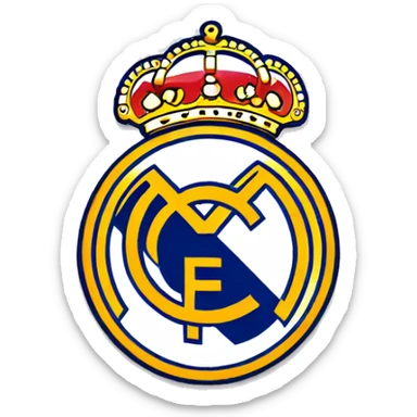Real Madrid logo football club sticker