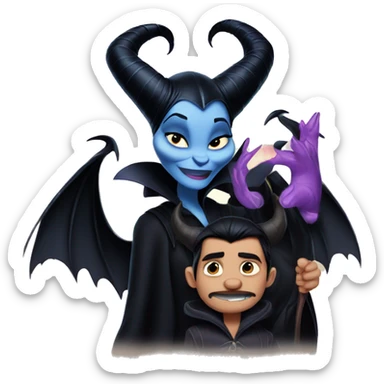Maleficent with stitch sticker