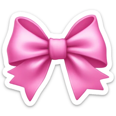 Pink bow with white highlights  sticker