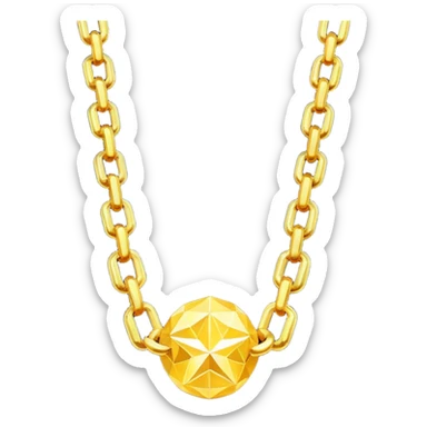 fantasy magic heavenly golden chains low poly sticker