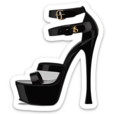 Ysl heel sandal TRIBUTE PLATFORM SANDAL black PATENT LEATHER sticker