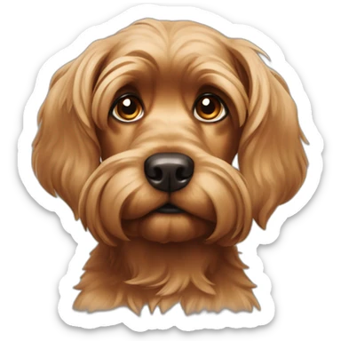 dog yorkshire floppy ears sticker