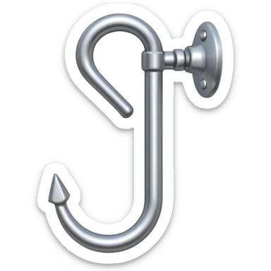 wire and iron hook sticker