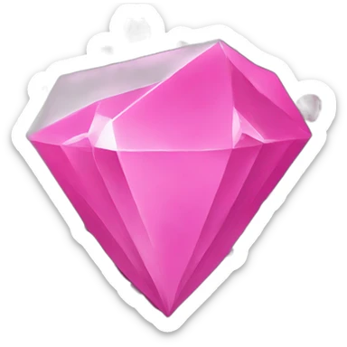 A black and pink diamond sticker