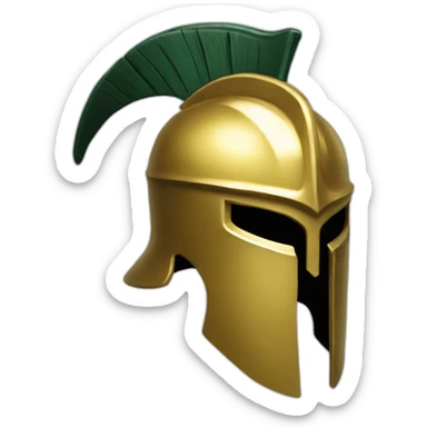 Gold Spartan Helmet  sticker