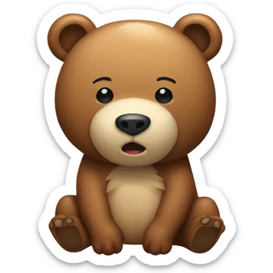A bear pooping  sticker