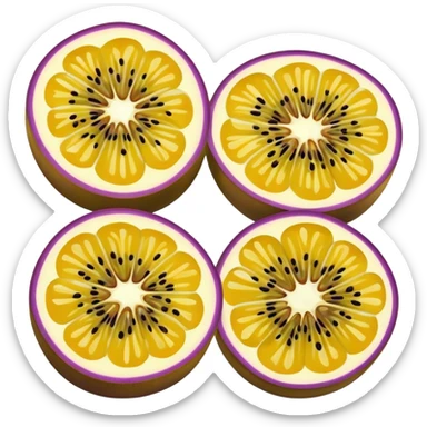 passionfruit slice sticker