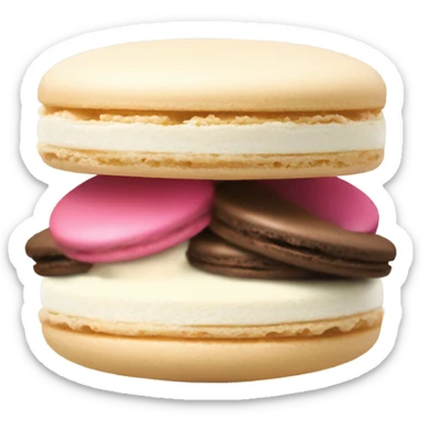 Macaron with cream sticker