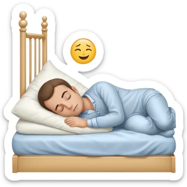 Macron qui dort dans sont lit sticker