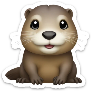 Cute Nutria animal sticker