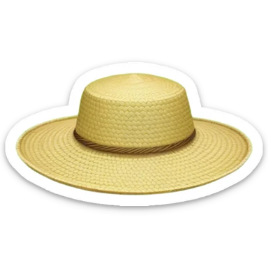 Cinematic Realistic image of a traditional rice farmer's hat, crafted from woven natural fibers with delicate texture details, set against a lush backdrop of vibrant green rice paddies under gentle, early morning light that evokes rural tradition. sticker