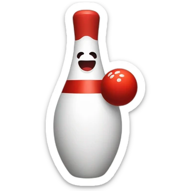 demon bowling pin sticker