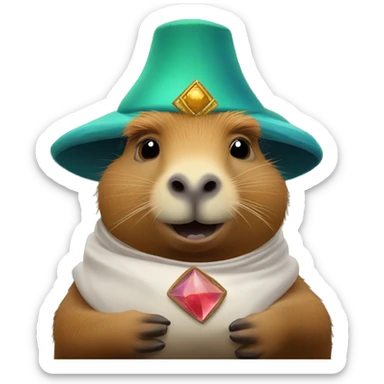 capybara fortune teller sticker