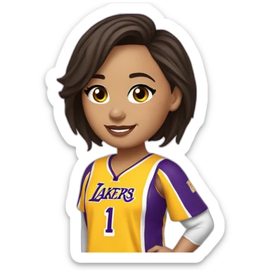 demi lovato with yellow lakers jersey sticker