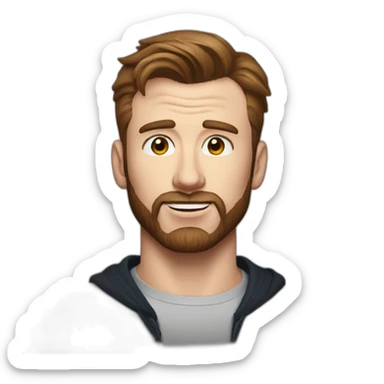 Chris evans sin barba sticker