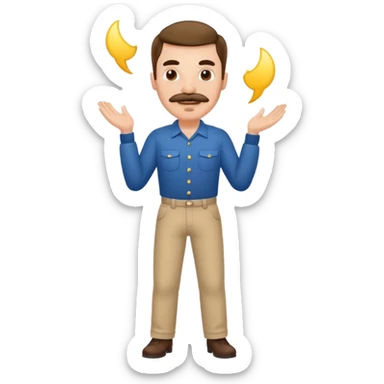 Man shaking ass with a hitler-like appearance  sticker