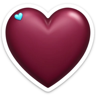 Corazón de color vinotinto oscuro sticker