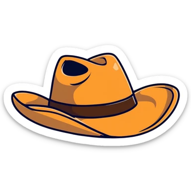 Texas cowboy hat sticker
