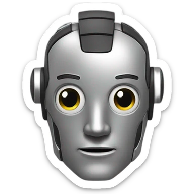 robot con herramienta sticker