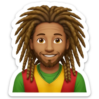 A rasta man bigging up di whole world 🎯🌍👊🏾👊🏻👊🏿🌍🎯 reggae vibes 🎶, love and unity ✨💛💚❤️, every nation stand strong 🇯🇲🌐  sticker