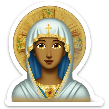 Orthodox Icon byzantin Theotokos sticker