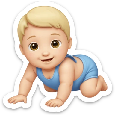 baby crawling  sticker