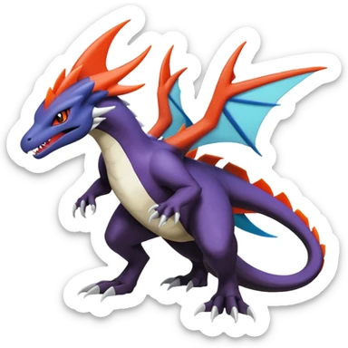 Noivern-Salandit-Latios-Lugia-Fakémon-hybrid-creature (full body)  sticker