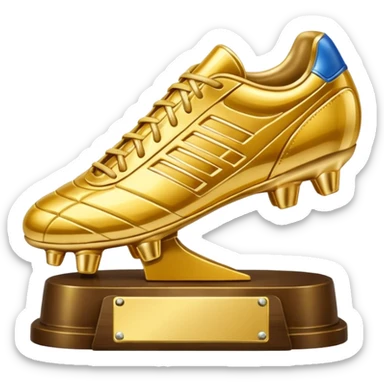 create a emoji of golden shoe soccer award sticker
