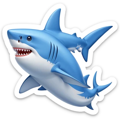 Shark with blue Nikes sticker