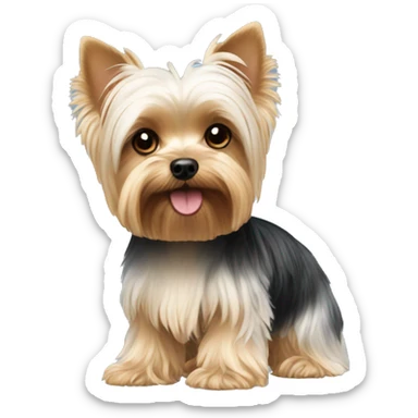 Small white yorkie sticker