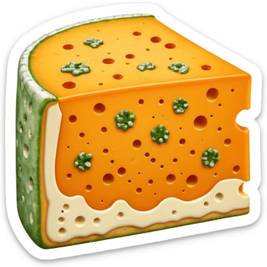 moldy orange cheese slice sticker