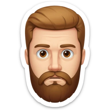 Jealous man with beard sticker